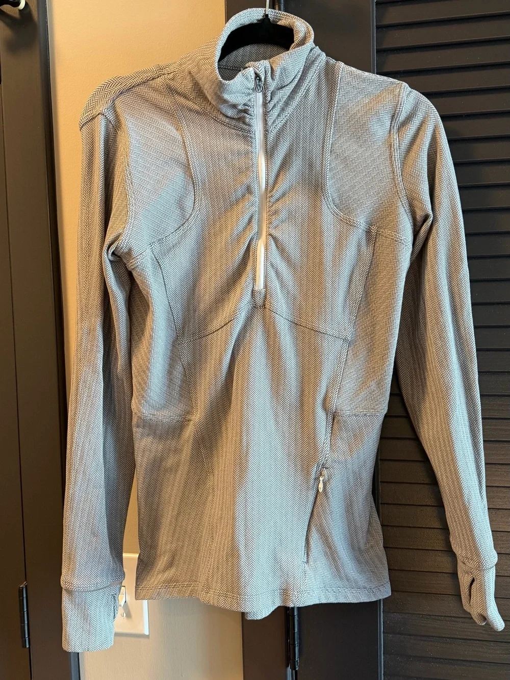 lululemon athletica Light Gray Half-Zip Tech Pullover